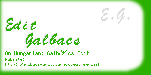 edit galbacs business card